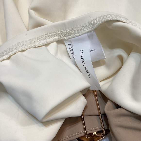 Jluxlabel Ivory Tan Aura Embellished Bodysuit Size S - Picture 15 of 15